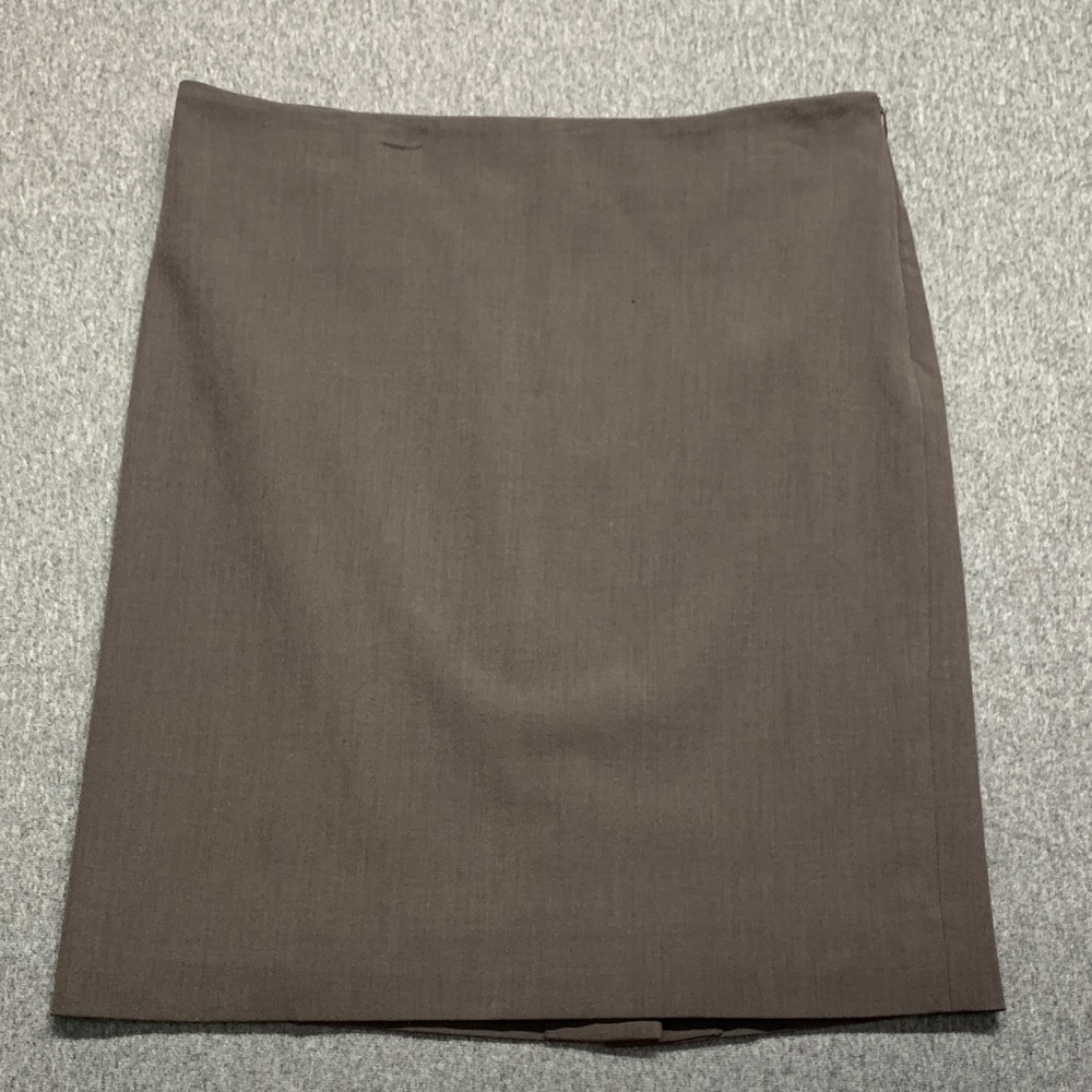 M.M Lafleur Brown Tailored Pencil Skirt Side Zip - Size 10